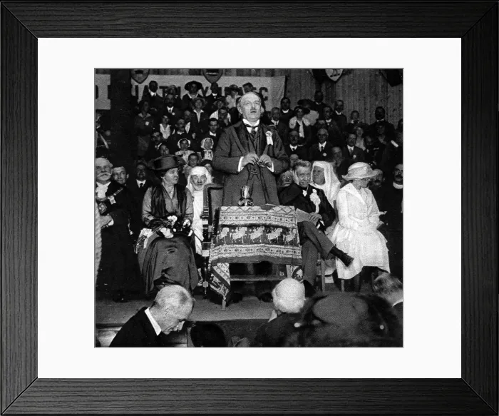 Framed Print : David Lloyd-George at the Welsh National Eisteddfod, Birkenh Framed Print : David Lloyd-George at the Welsh National Eisteddfod, Birkenh