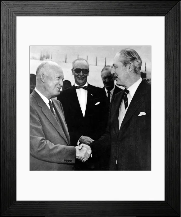 Framed Print : Dwight D Eisenhower and Harold Macmillan, Bermuda, 1957 Framed Print : Dwight D Eisenhower and Harold Macmillan, Bermuda, 1957