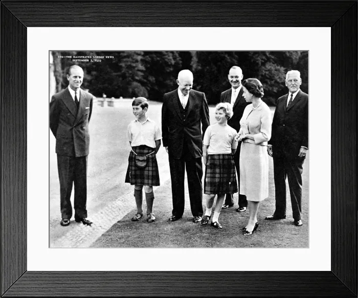 Framed Print : Dwight D Eisenhower and the Royal Family, 1959 Framed Print : Dwight D Eisenhower and the Royal Family, 1959