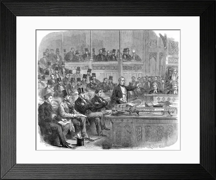 Framed Print : Lord Palmerston addressing the House of Commons, 1864 Framed Print : Lord Palmerston addressing the House of Commons, 1864