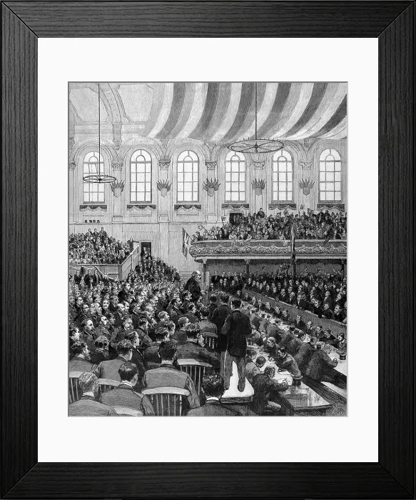 Framed Print : The Marquis of Salisbury addressing the Ulster Hall, 1893