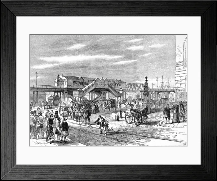 Framed Print : Pier Head Station, Liverpool Docks, 1893
