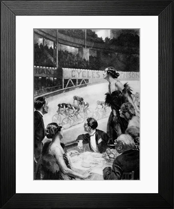 Framed Print : Bicycle Race at the Velodrome d Hiver, Paris, 1921 Framed Print : Bicycle Race at the Velodrome d Hiver, Paris, 1921