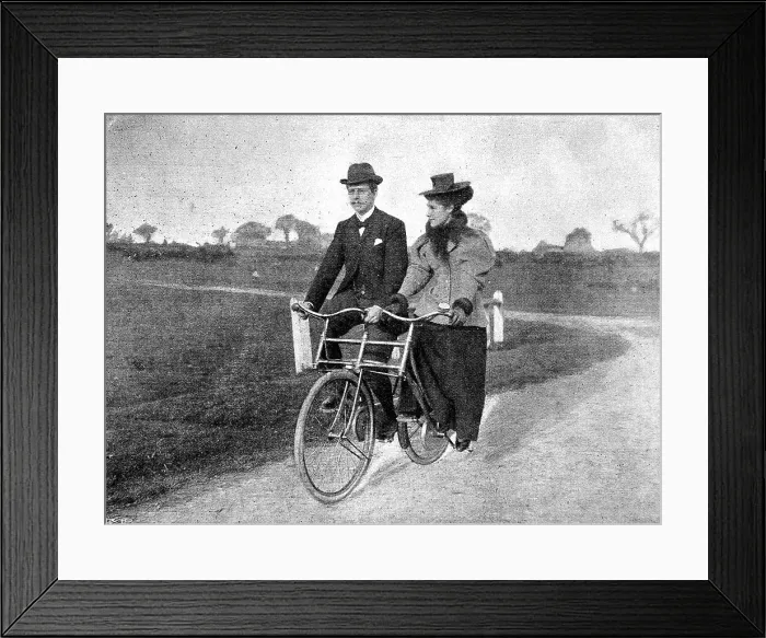 Framed Print : A Rudge-Whitworth Sociable Bicycle, 1896 Framed Print : A Rudge-Whitworth Sociable Bicycle, 1896
