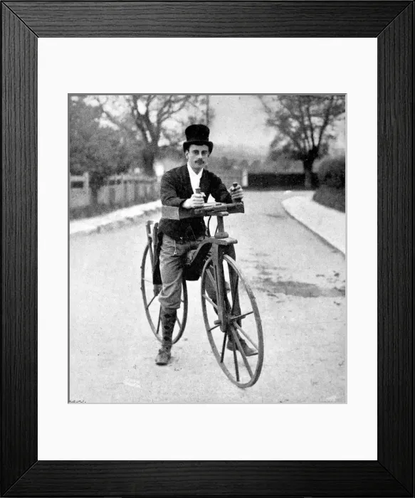 Framed Print : The Dandy-Horse Bicycle of the 1820 s