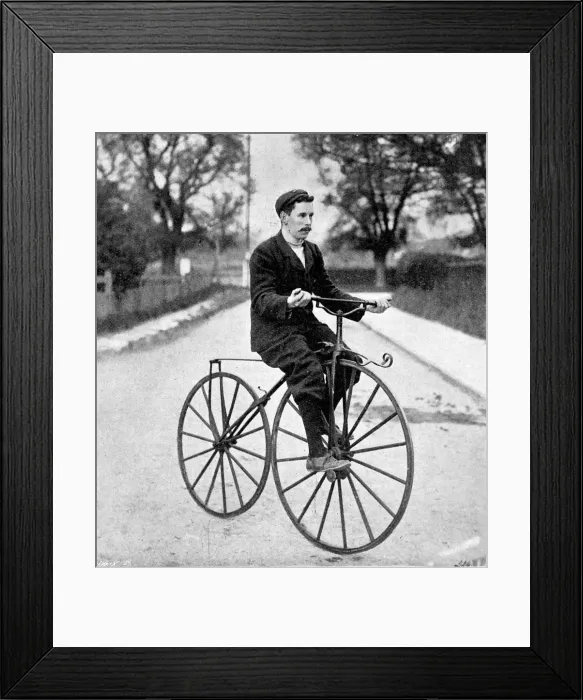 Framed Print : The Bone Shaker Bicycle of the 1840 s Framed Print : The Bone Shaker Bicycle of the 1840 s