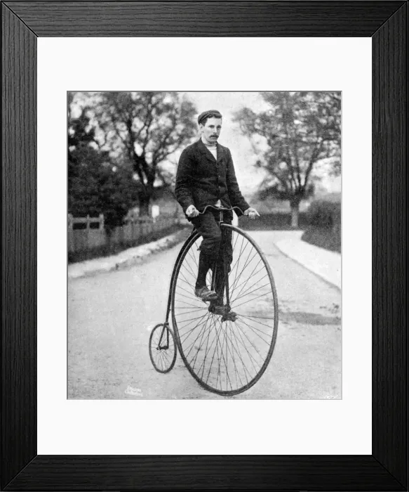 Framed Print : The Penny Farthing or Ordinary Bicycle of the 1870 s Framed Print : The Penny Farthing or Ordinary Bicycle of the 1870 s