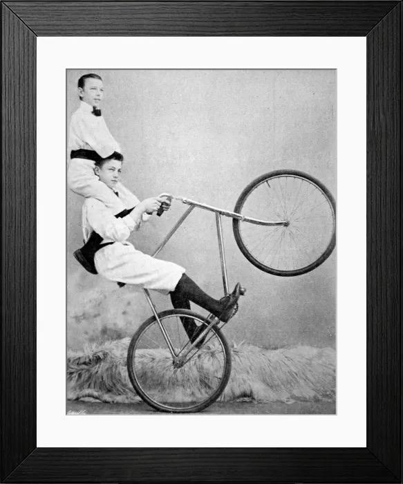 Framed Print : Kaufmann Trick Cyclists at the London Hippodrome, 1901