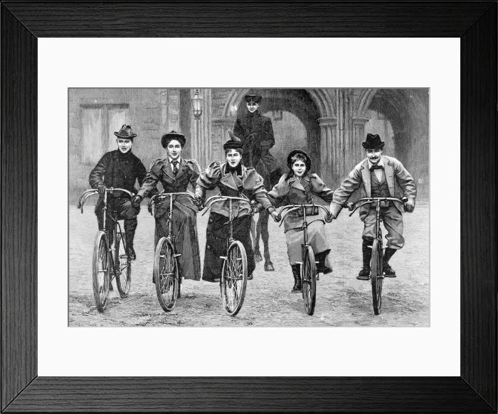 Framed Print : Royal Cyclists at Coburg, 1896 Framed Print : Royal Cyclists at Coburg, 1896