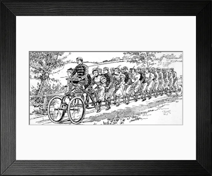 Framed Print : A Twenty-five seat Tricycle, 1896 Framed Print : A Twenty-five seat Tricycle, 1896