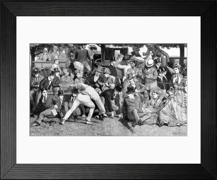 Framed Print : Spectators at the Eton vs. Harrow Cricket Match, 1872 Framed Print : Spectators at the Eton vs. Harrow Cricket Match, 1872