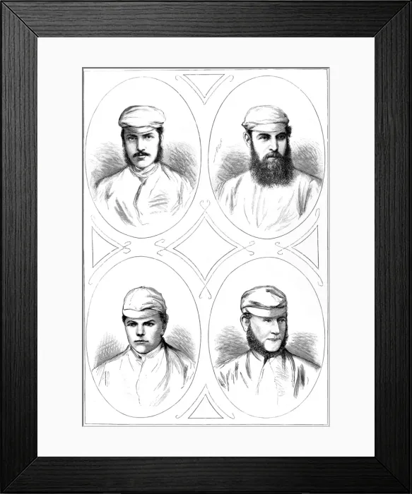 Framed Print : Four leading cricketers of 1874