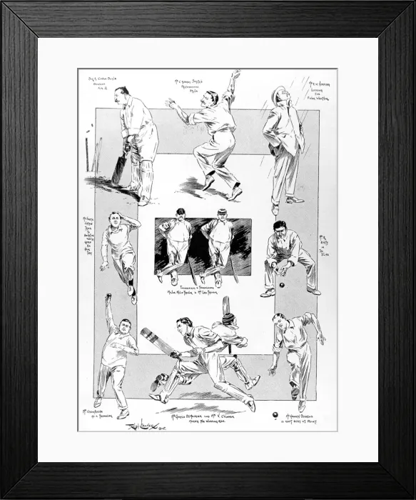 Framed Print : Cricket Match between Actors and Authors at Lords Cricket G Framed Print : Cricket Match between Actors and Authors at Lords Cricket G