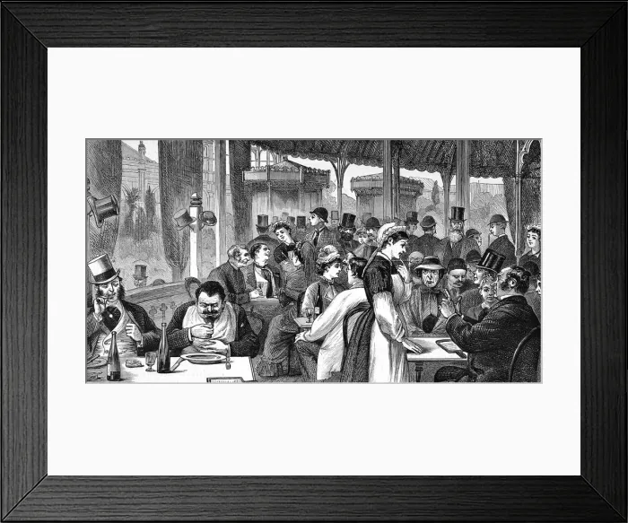 Framed Print : The Duval Restaurant, Paris, 1878