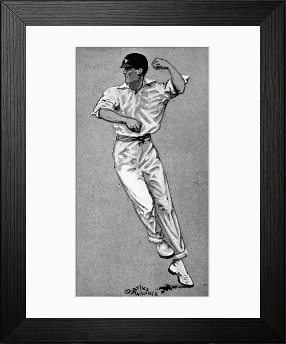 Framed Print : Frank Woolley Bowling, 1920
