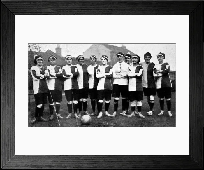 Framed Print : The Sterling Companys Womens Football Team, 1917 Framed Print : The Sterling Companys Womens Football Team, 1917