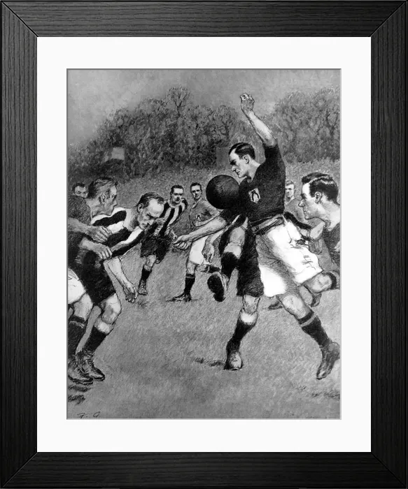 Framed Print : Newcastle United vs. Barnsley, F. A. Cup Final, 1910 Framed Print : Newcastle United vs. Barnsley, F. A. Cup Final, 1910