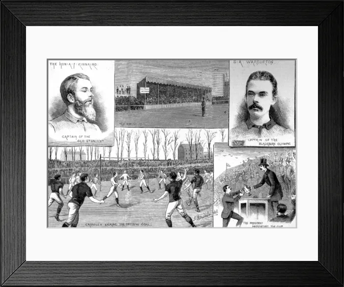 Framed Print : Blackburn Olympic vs. Old Etonians F. A. Cup Final, 1883 Framed Print : Blackburn Olympic vs. Old Etonians F. A. Cup Final, 1883