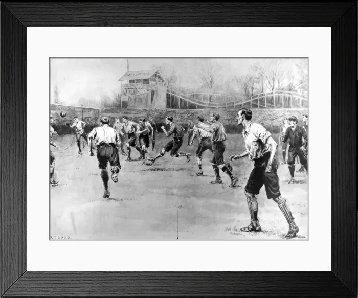 Framed Print : Nottingham Forest vs. Derby County F. A. Cup Final, 1898 Framed Print : Nottingham Forest vs. Derby County F. A. Cup Final, 1898