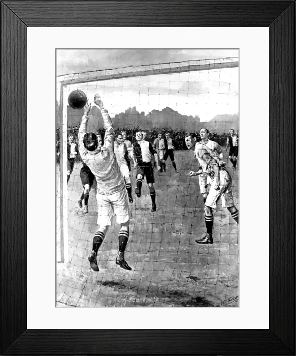 Framed Print : Oxford University vs. Cambridge University Football Match, 1