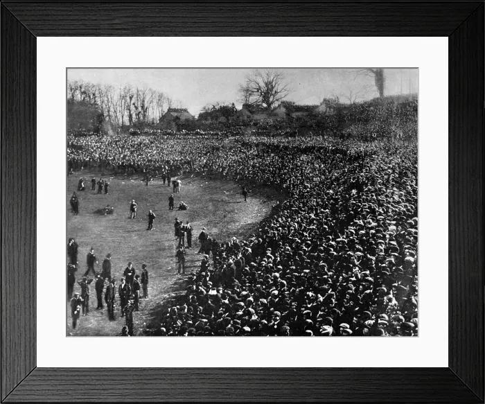 Framed Print : Spectators at Crystal Palace football ground for the 1901 F Framed Print : Spectators at Crystal Palace football ground for the 1901 F