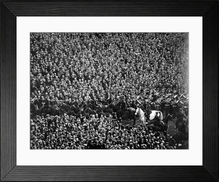 Framed Print : The Crowd, Band and Police at the F. A. Cup Final, 1923 Framed Print : The Crowd, Band and Police at the F. A. Cup Final, 1923