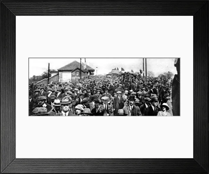 Framed Print : Bolton Wanderers and West Ham Supporters before the F. A. Cup Framed Print : Bolton Wanderers and West Ham Supporters before the F. A. Cup