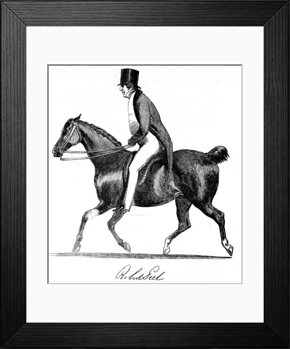 Framed Print : Sir Robert Peel on horseback, c. 1850