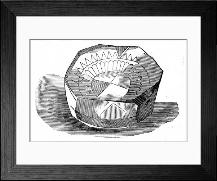 Framed Print : The Uncut Koh-i-noor Diamond, c. 1851 Framed Print : The Uncut Koh-i-noor Diamond, c. 1851
