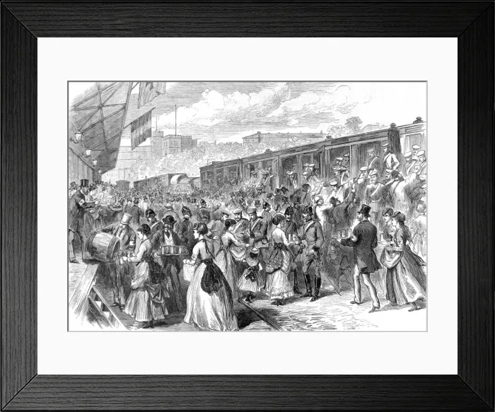 Framed Print : Prussian Dragoons leaving Berlin; Franco-Prussian war, 1870 Framed Print : Prussian Dragoons leaving Berlin; Franco-Prussian war, 1870