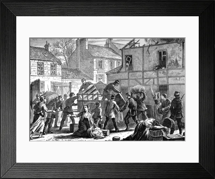 Framed Print : The First Shell to land in Paris; Franco-Prussian War, 1870 Framed Print : The First Shell to land in Paris; Franco-Prussian War, 1870