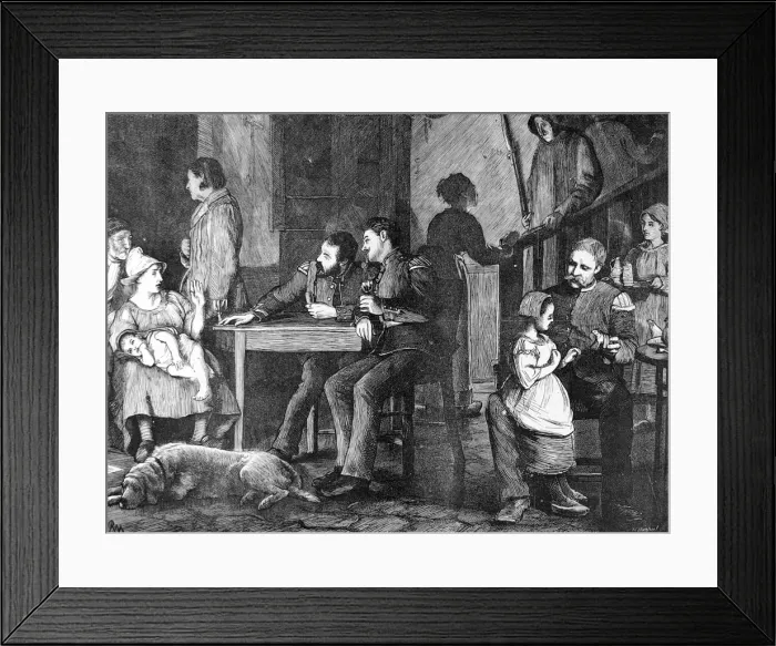 Framed Print : German soldiers relaxing in Orleans; Franco-Prussian War, 18 Framed Print : German soldiers relaxing in Orleans; Franco-Prussian War, 18