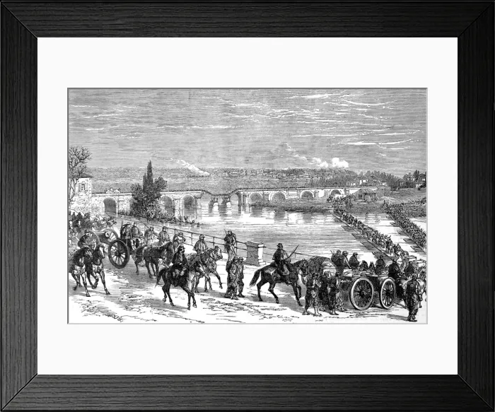 Framed Print : General Ducrots Forces crossing the Marne; Franco-Prussian Framed Print : General Ducrots Forces crossing the Marne; Franco-Prussian