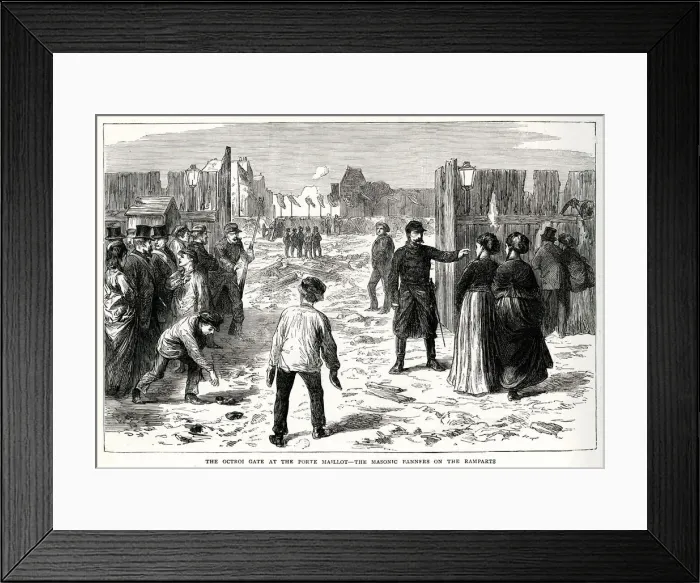 Framed Print : Masonic Banners on the Paris Ramparts; Paris Commune 1871 Framed Print : Masonic Banners on the Paris Ramparts; Paris Commune 1871