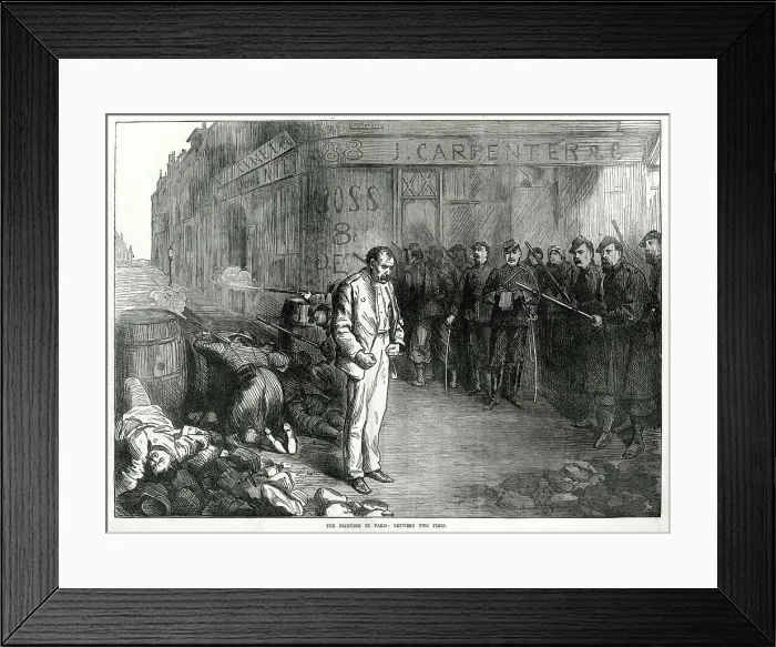 Framed Print : Fighting at the Barricades; Paris Commune 1871 Framed Print : Fighting at the Barricades; Paris Commune 1871