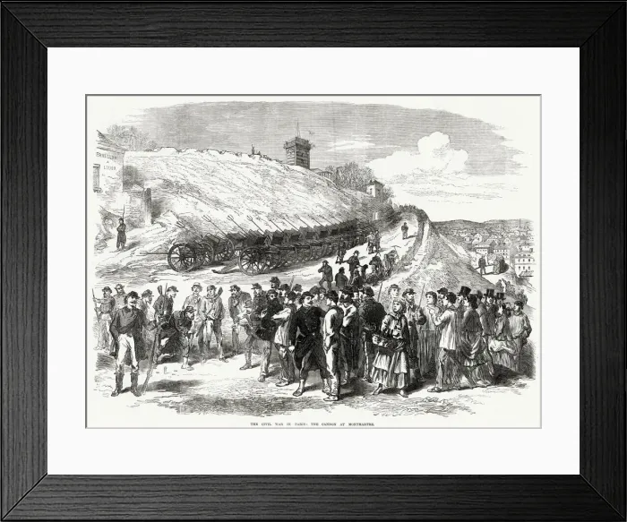 Framed Print : Communard forces reinforcing their position at Montmartre