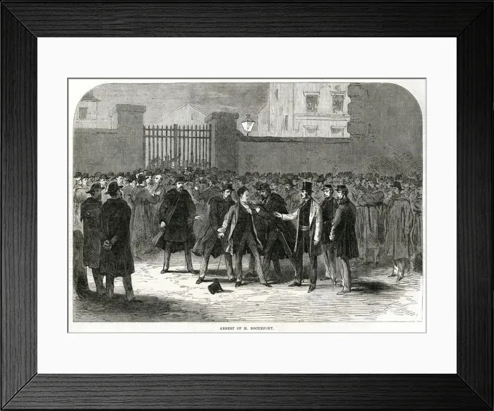 Framed Print : Arrest of Henri Rochefort 1870 Framed Print : Arrest of Henri Rochefort 1870