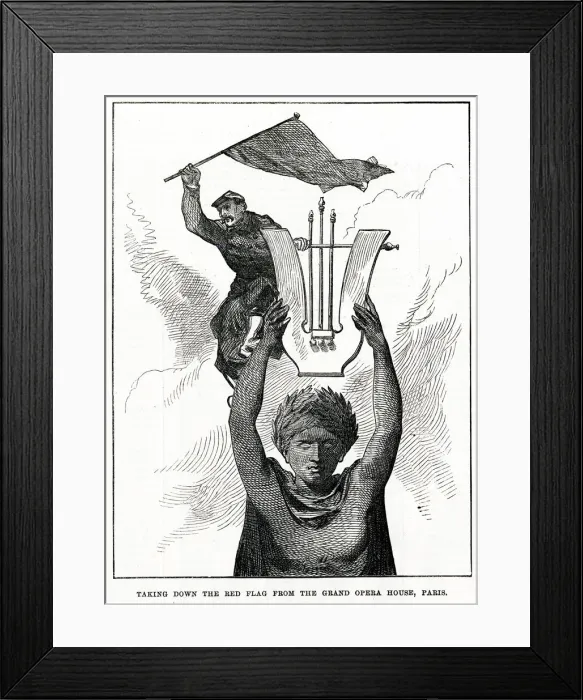 Framed Print : Pulling down the Red Flag, Grand Opera House; Paris Commune Framed Print : Pulling down the Red Flag, Grand Opera House; Paris Commune