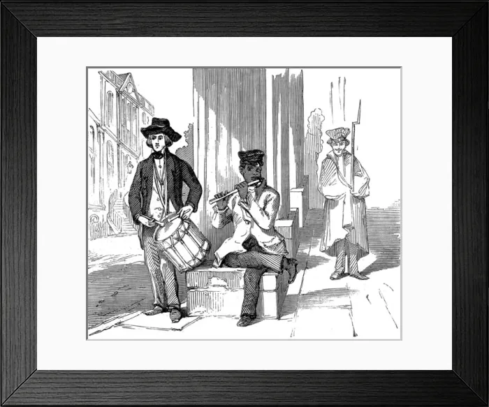 Framed Print : The Negro Reveille, Charlestown, 1856 Framed Print : The Negro Reveille, Charlestown, 1856