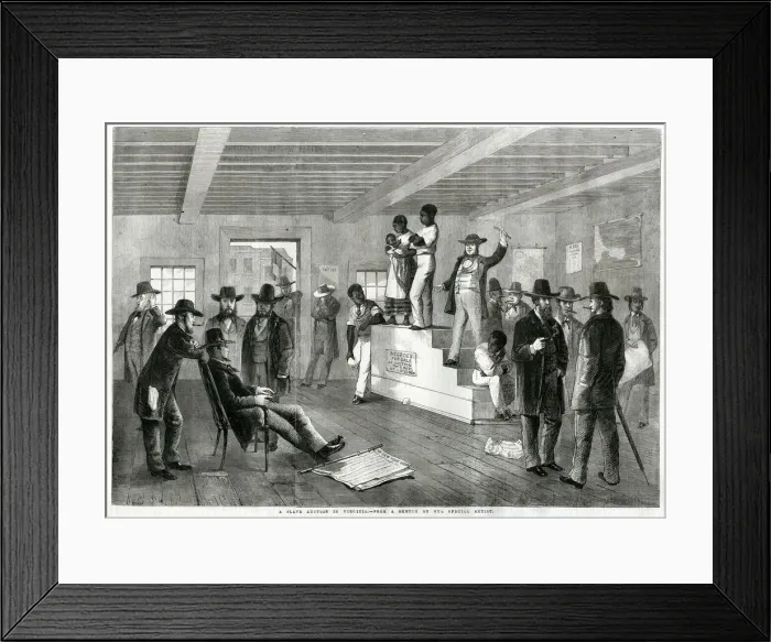 Framed Print : A Slave Auction in Virginia, USA, 1861 A Slave Auction in Virginia, USA 1861 Framed Print : A Slave Auction in Virginia, USA, 1861 A Slave Auction in Virginia, USA 1861