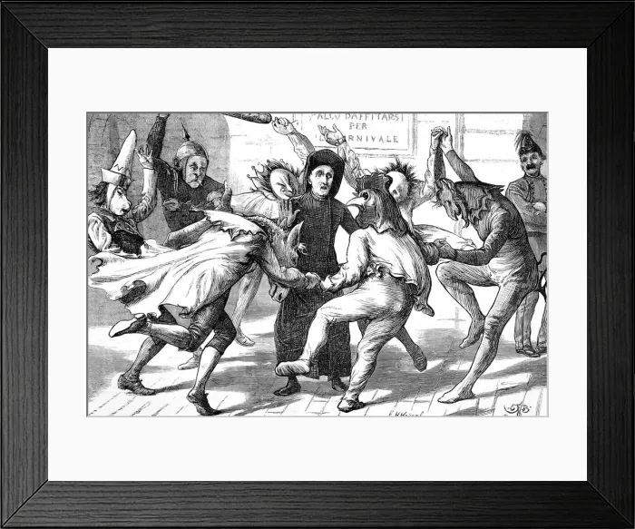 Framed Print : The Carnival in Rome, 1872