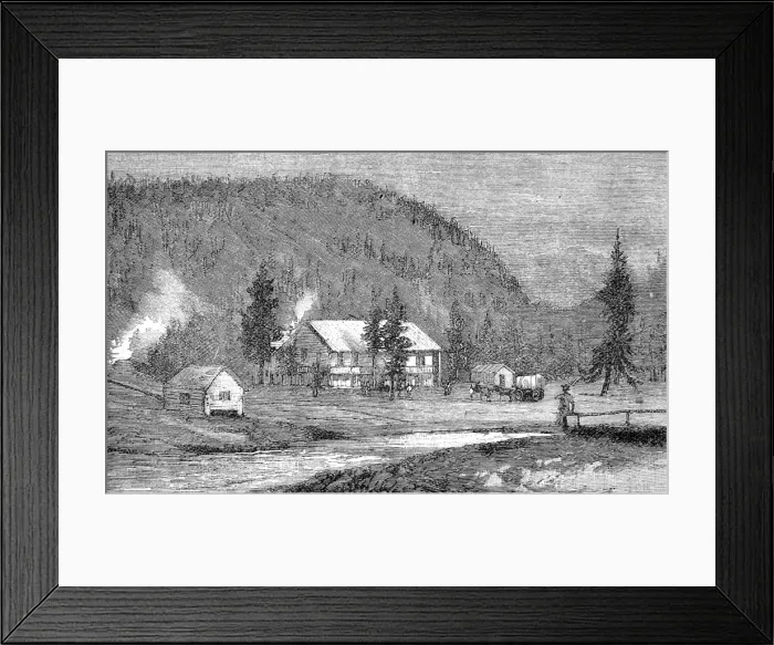 Framed Print : Fire-Hole Basin, Yellowstone Park, 1888