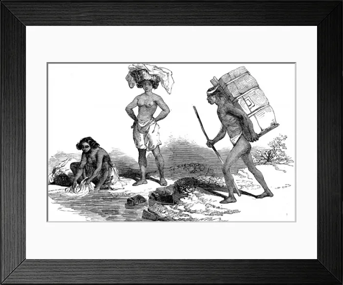 Framed Print : Native Americans of California, 1851