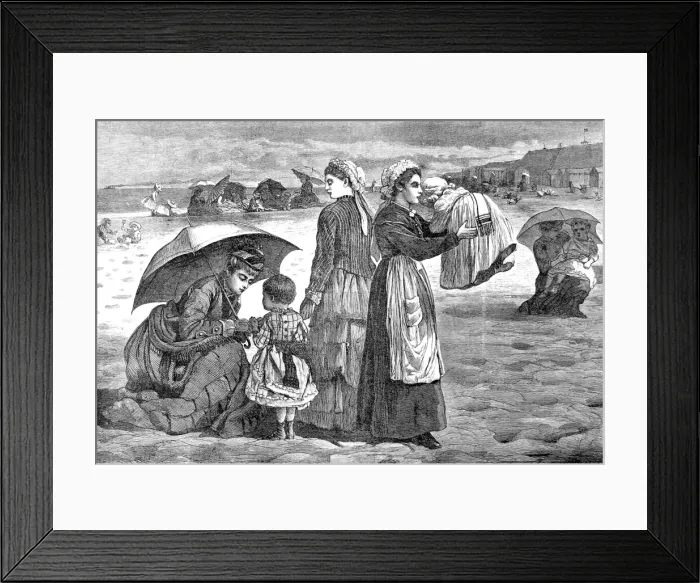 Framed Print : Long Branch Beach, New Jersey, 1874 Framed Print : Long Branch Beach, New Jersey, 1874