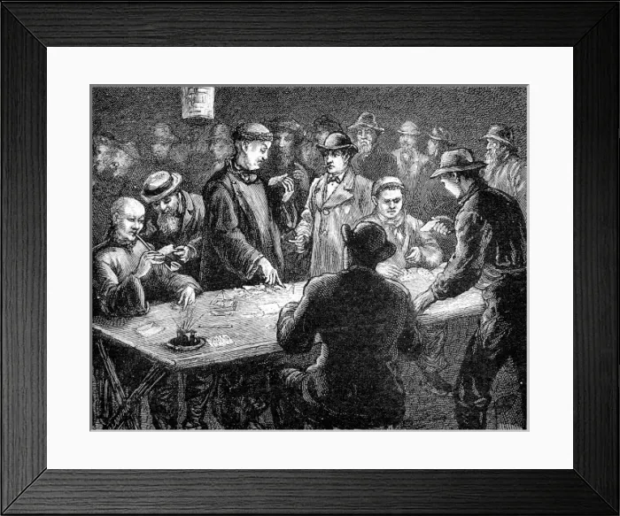 Framed Print : A Chinese Lottery in San Francisco, 1884 Framed Print : A Chinese Lottery in San Francisco, 1884