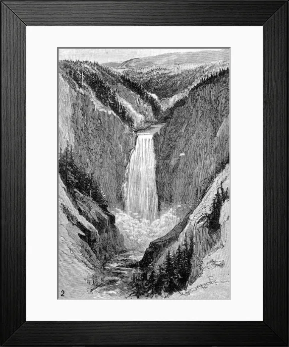 Framed Print : The Grand Falls, Yellowstone Canyon, 1883 Framed Print : The Grand Falls, Yellowstone Canyon, 1883