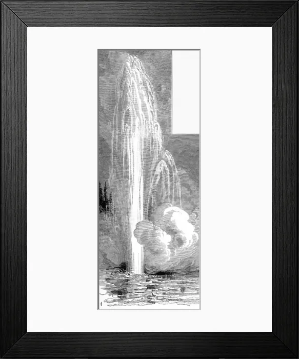 Framed Print : The Grand Geyser, Yellowstone National Park, 1883
