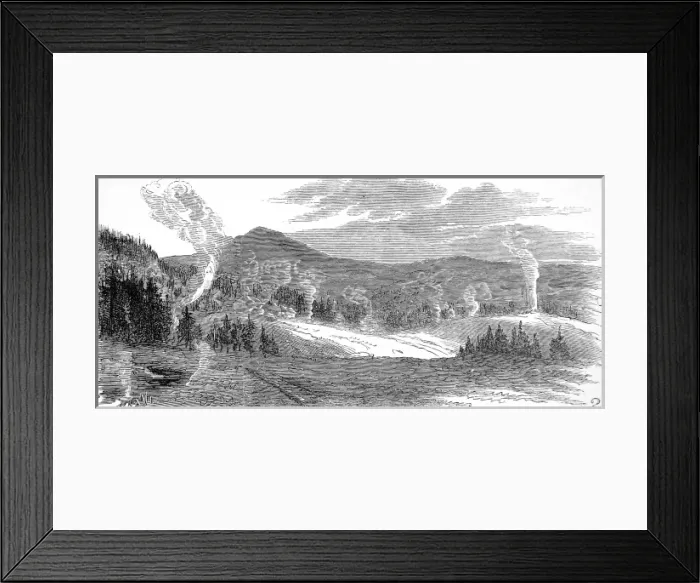 Framed Print : Upper Geyser Basin, Yellowstone National Park, 1883 Framed Print : Upper Geyser Basin, Yellowstone National Park, 1883