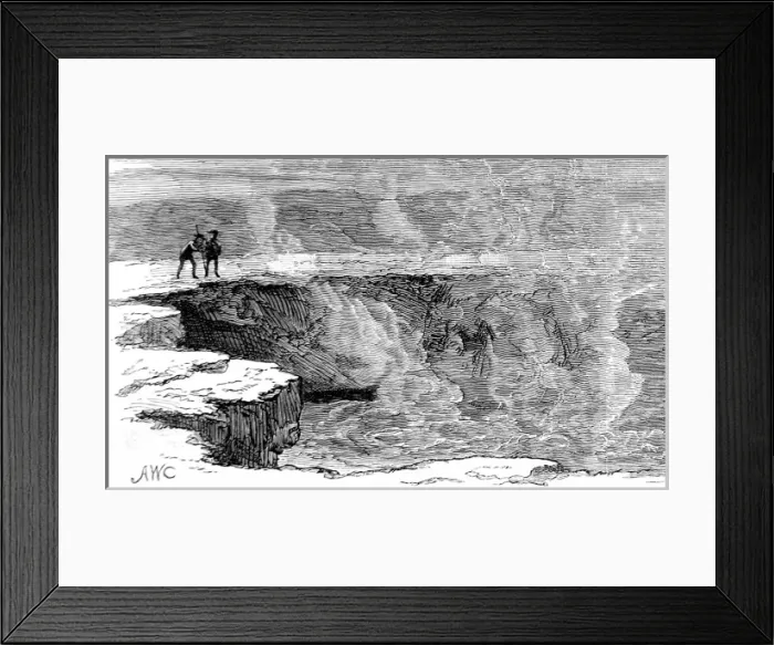Framed Print : Hells Half Acre, Yellowstone, 1883 Framed Print : Hells Half Acre, Yellowstone, 1883