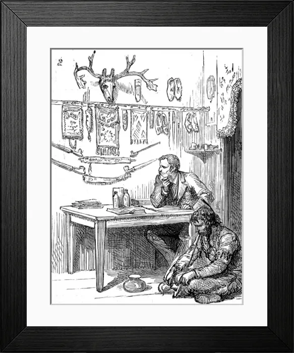 Framed Print : Hotel Office in a frontier town, North America, 1880 Framed Print : Hotel Office in a frontier town, North America, 1880